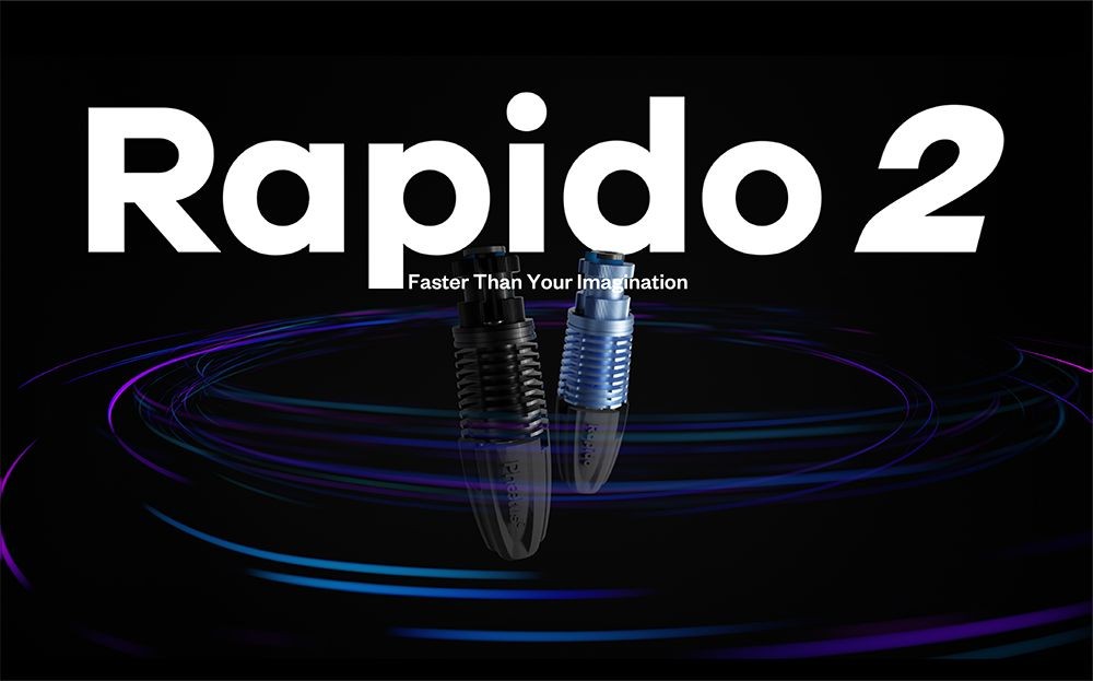 Phaetus Rapido 2.0 UHF Hotend, maximální teplota tisku 350 stupňů Celsia, kompatibilní s termoplastickými filamenty a kompozitními materiály - modrý