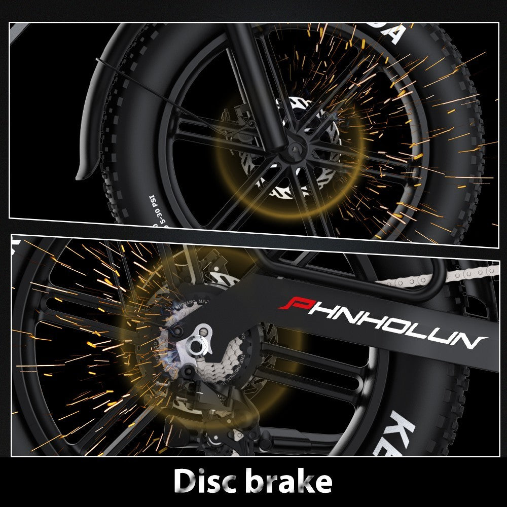 Elektrokolo PHNHOLUN C6 Pro 20*4.0 Fat pneumatiky 1000W motor 60km/h maximální rychlost 48V 17Ah odnímatelná baterie dojezd 80km
