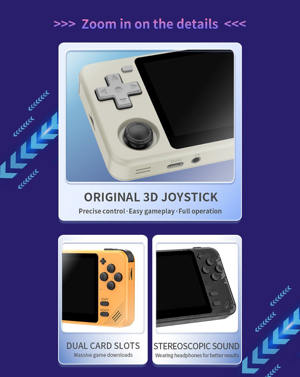 Kapesní herní konzole Powkiddy RGB10X, open source Linux, 3,5palcový IPS displej s rozlišením 640*480, 64GB TF karta, 64bitové 3D simulátory, výdrž baterie 6 hodin - šedá