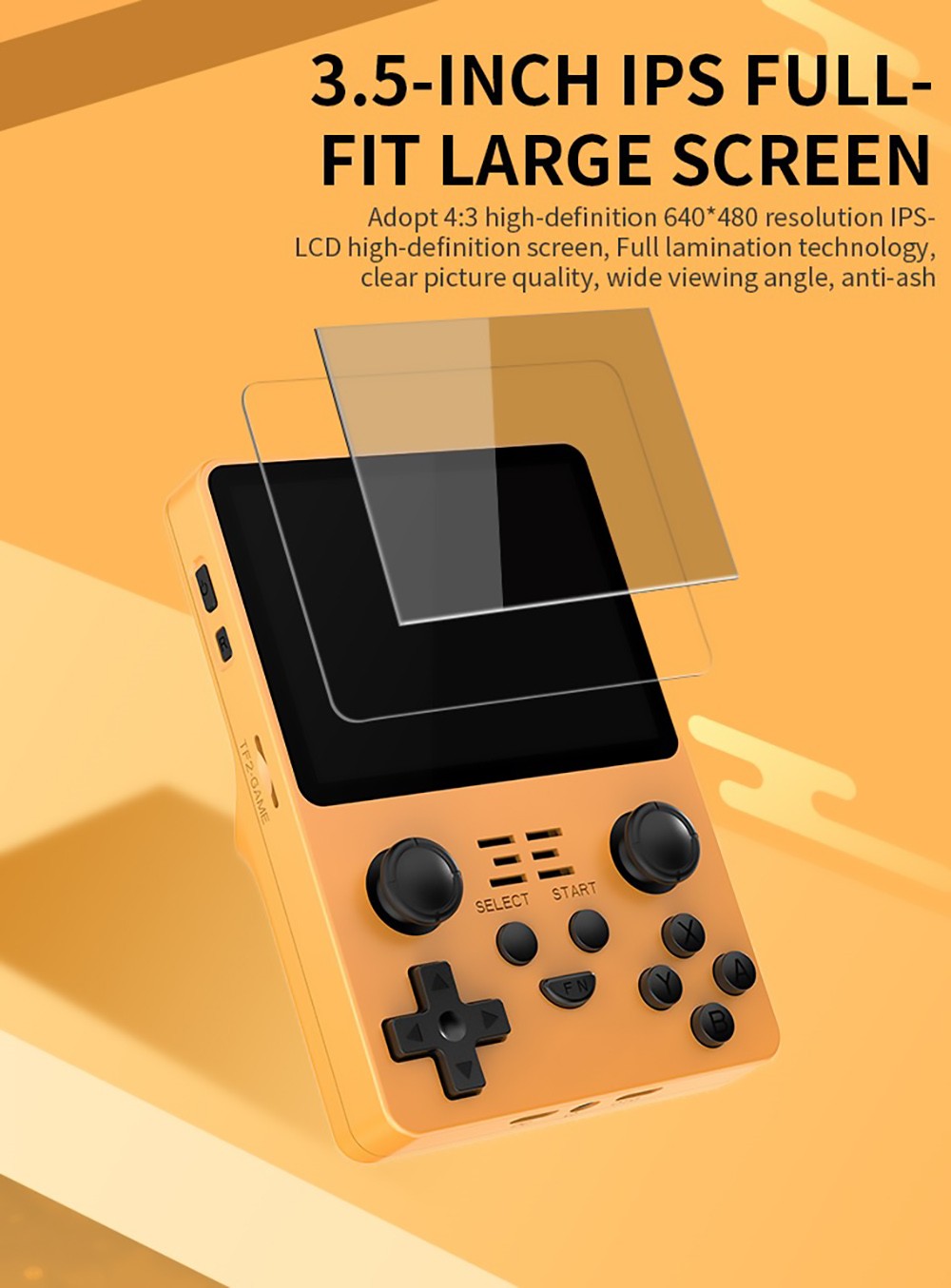 Kapesní herní konzole Powkiddy RGB20S, 16+128GB, 20 000 her, 3,5'' IPS OCA displej, open source pro Linux - modrá