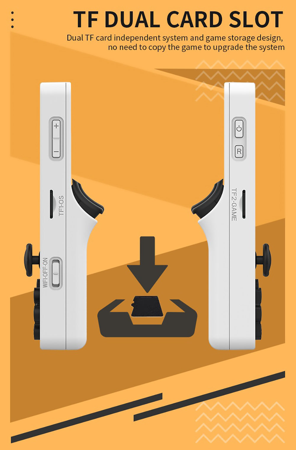 Kapesní herní konzole Powkiddy RGB20S, 16+128GB, 20 000 her, 3,5'' IPS OCA displej, open source pro Linux - modrá