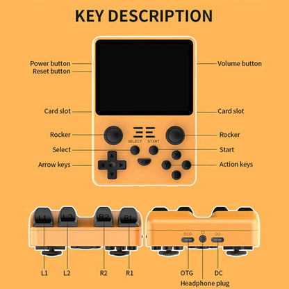 Powkiddy RGB20S Game Console 16GB Linux 128GB TF Card - Blue