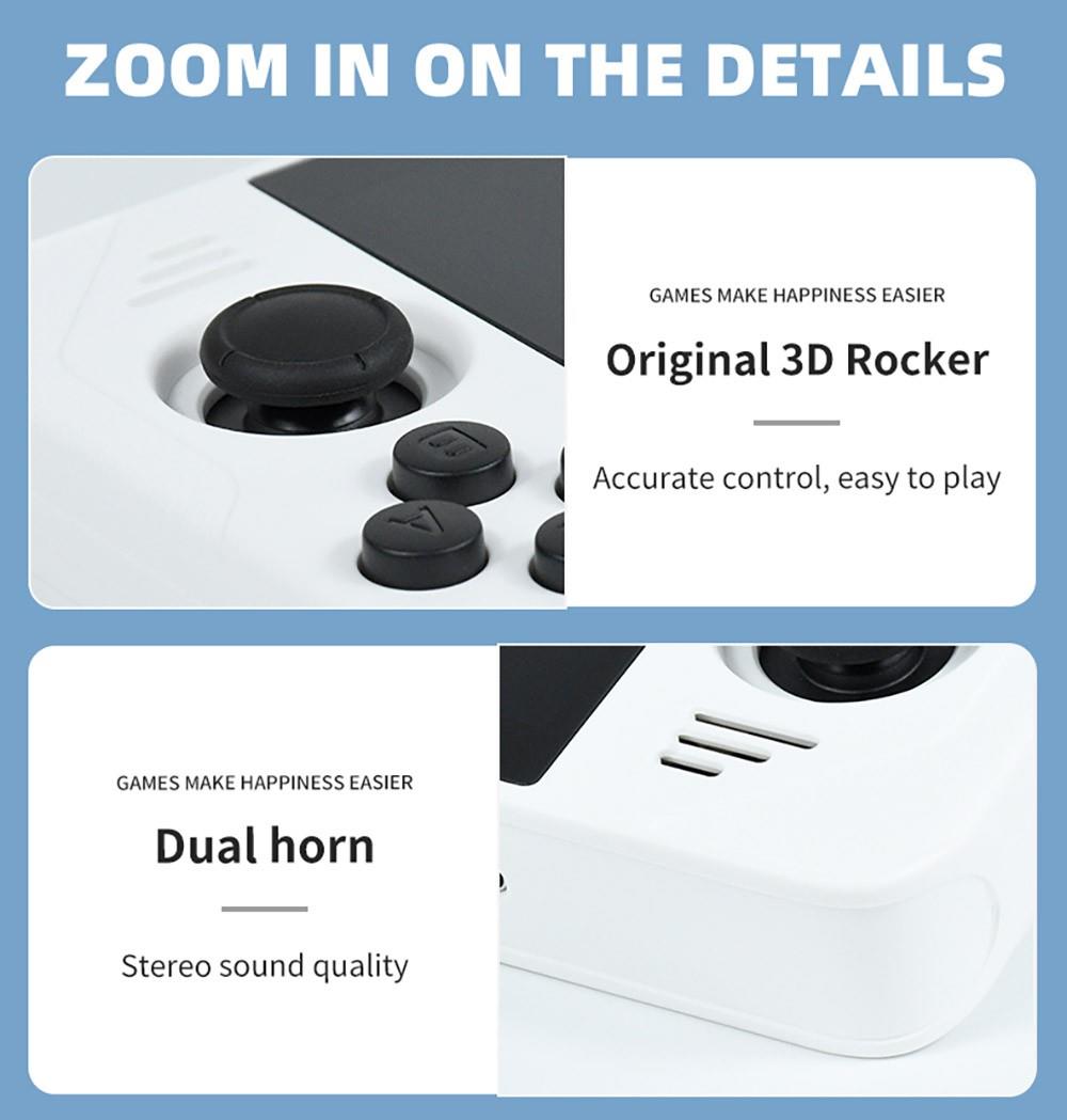 Kapesní herní konzole Powkiddy RGB30 s otevřeným zdrojovým kódem, Linuxem, 16GB TF karta, 5G WiFi - černá