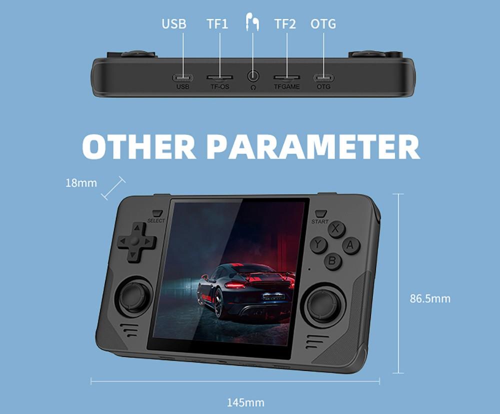 Kapesní herní konzole Powkiddy RGB30 s otevřeným zdrojovým kódem, Linuxem, 16GB TF karta, 5G WiFi - černá