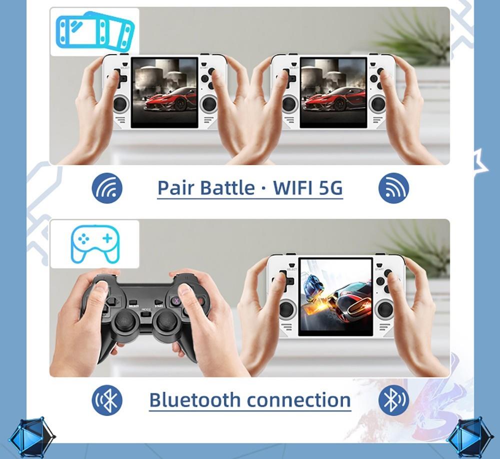 Kapesní herní konzole Powkiddy RGB30 s otevřeným zdrojovým kódem, Linuxem, 16GB TF karta, 5G WiFi - černá