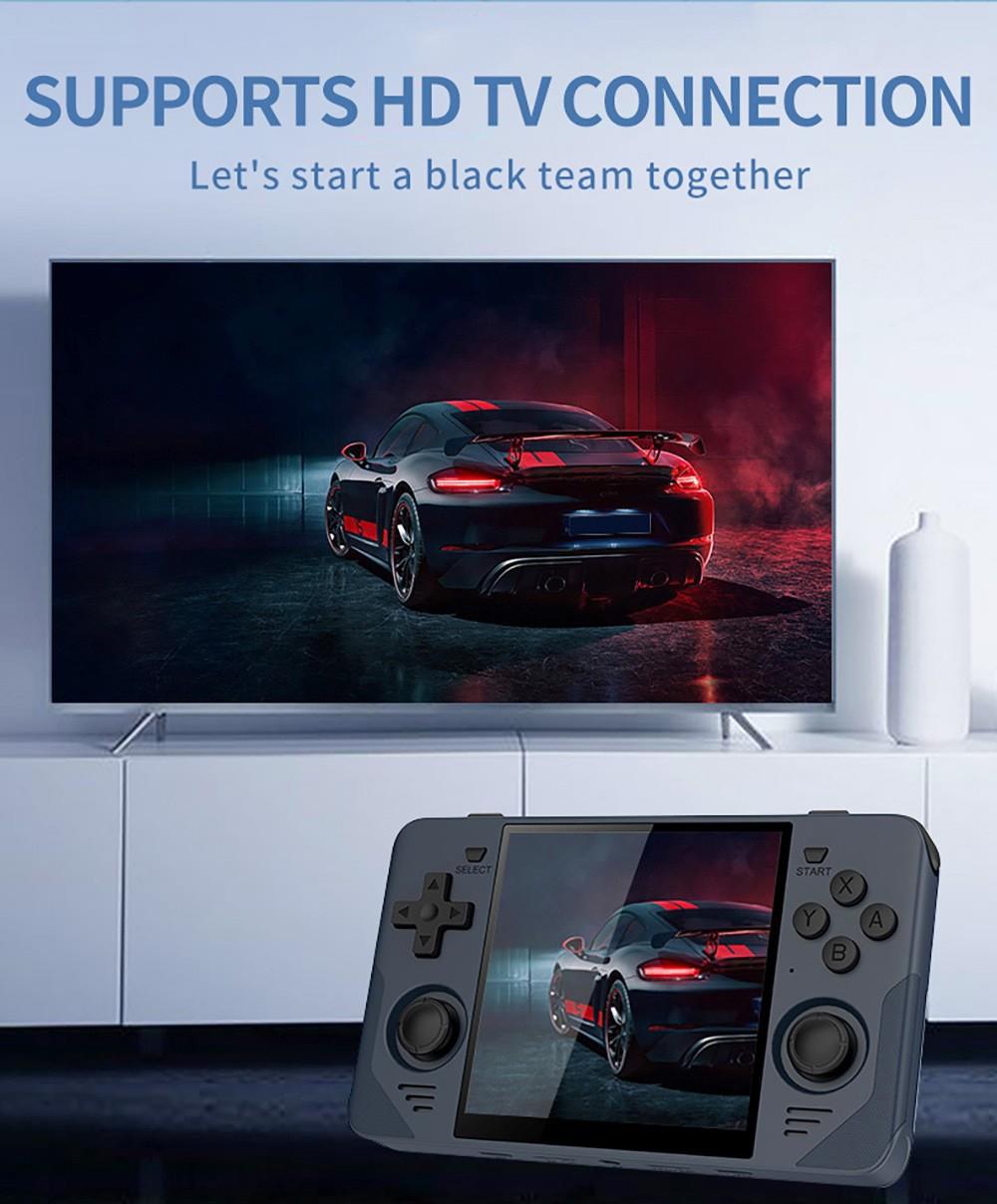 Kapesní herní konzole Powkiddy RGB30 s otevřeným zdrojovým kódem, Linuxem, 16GB TF karta, 5G WiFi - černá