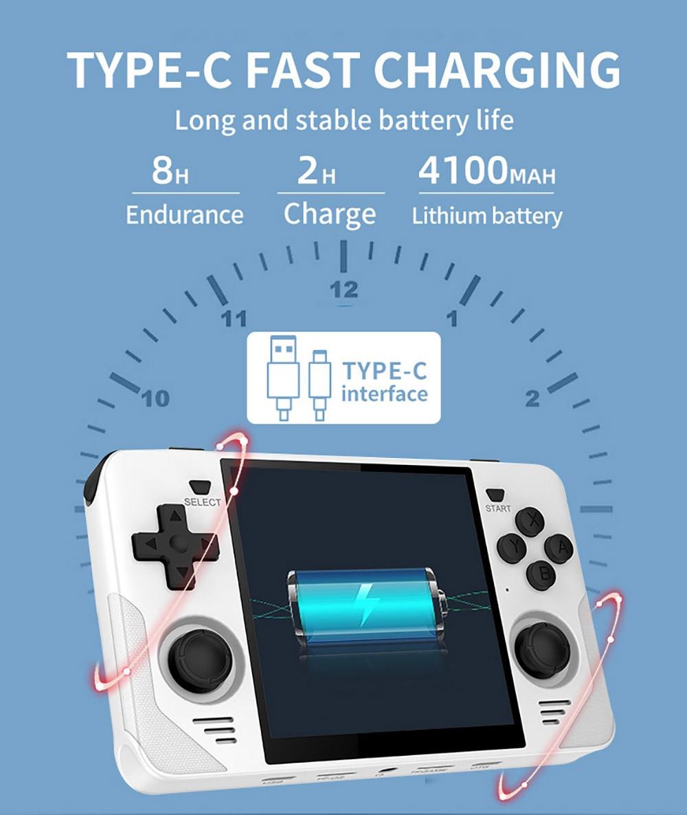 Kapesní herní konzole Powkiddy RGB30 s otevřeným zdrojovým kódem, Linuxem, 16GB TF karta, 5G WiFi - černá