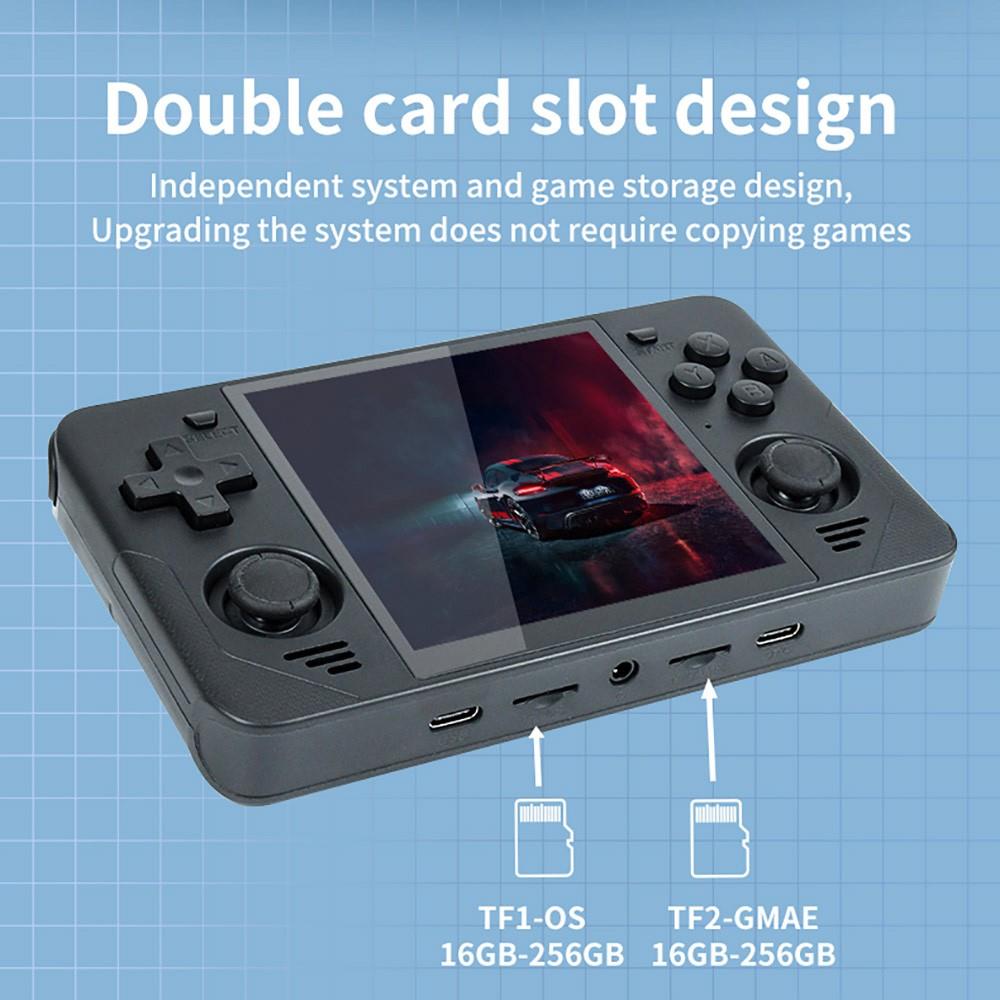 Kapesní herní konzole Powkiddy RGB30 s otevřeným zdrojovým kódem, Linuxem, 16GB TF karta, 5G WiFi - černá