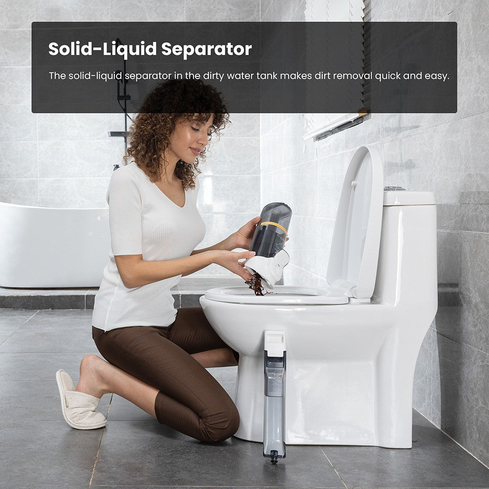 Bezdrátový vysavač a mop Proscenic F10 Pro, 30minutová doba provozu, samočištění, LED displej, čištění okrajů po celém obvodu, 3 režimy čištění, dvě nádrže na vodu