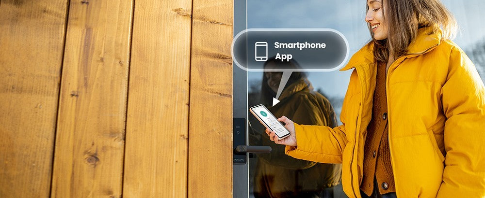 Proscenic L40 Inteligentní zámek, bezklíčový vstupní zámek s klikou, klávesnicí, čtečkou otisků prstů, chytrou aplikací a hlasovým ovládáním, ochranou proti narušení bezpečnosti, záznamem protokolů