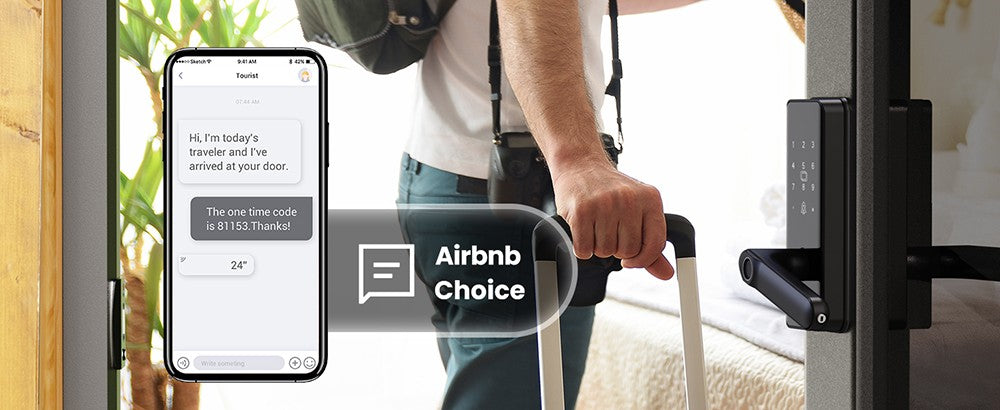 Proscenic L40 Inteligentní zámek, bezklíčový vstupní zámek s klikou, klávesnicí, čtečkou otisků prstů, chytrou aplikací a hlasovým ovládáním, ochranou proti narušení bezpečnosti, záznamem protokolů