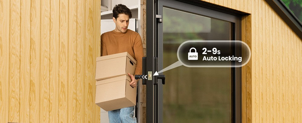 Proscenic L40 Inteligentní zámek, bezklíčový vstupní zámek s klikou, klávesnicí, čtečkou otisků prstů, chytrou aplikací a hlasovým ovládáním, ochranou proti narušení bezpečnosti, záznamem protokolů