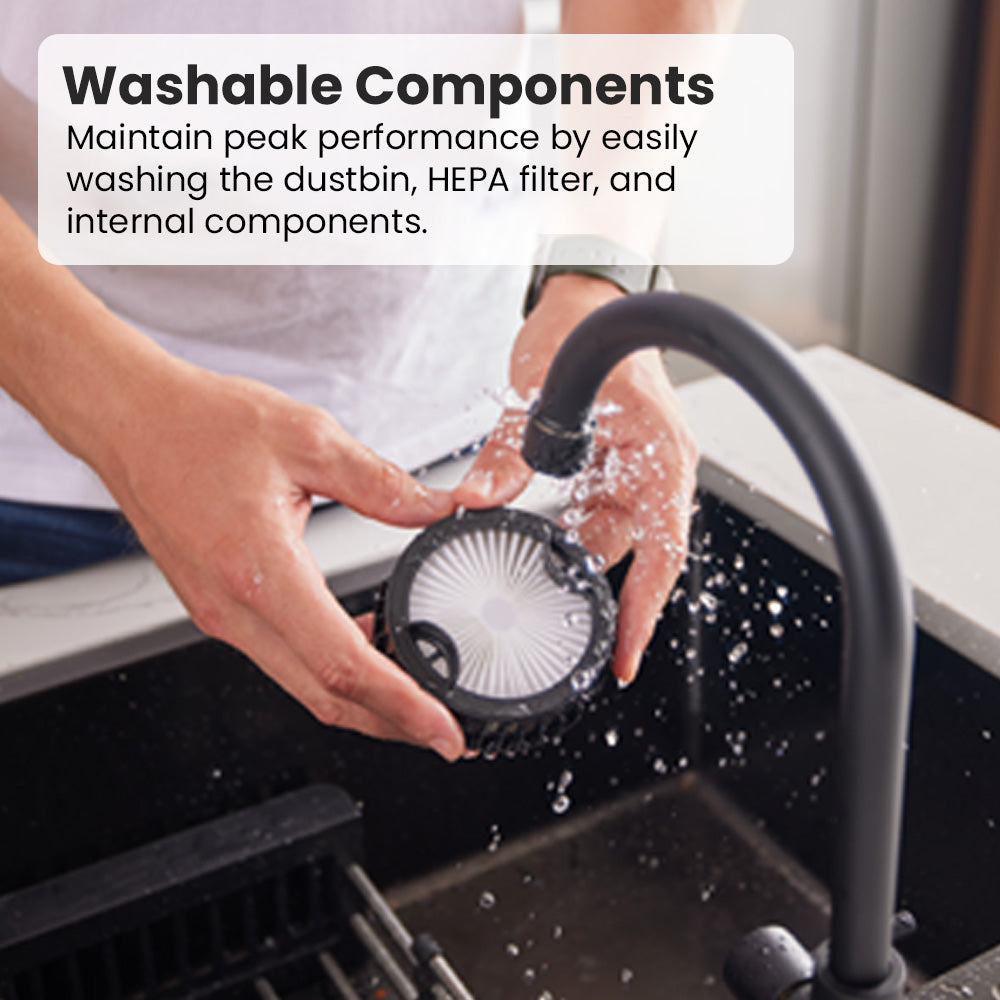 Bezdrátový vysavač Proscenic P13, sací tlak 35 kPa, tyčový vysavač se zeleným světlem, LED displej, max. doba provozu 45 minut, nádoba na prach 1,2 l, válečkový kartáč proti zamotání, 5vrstvý filtrační systém, na zvířecí chlupy, tvrdé podlahy a koberce, šedý