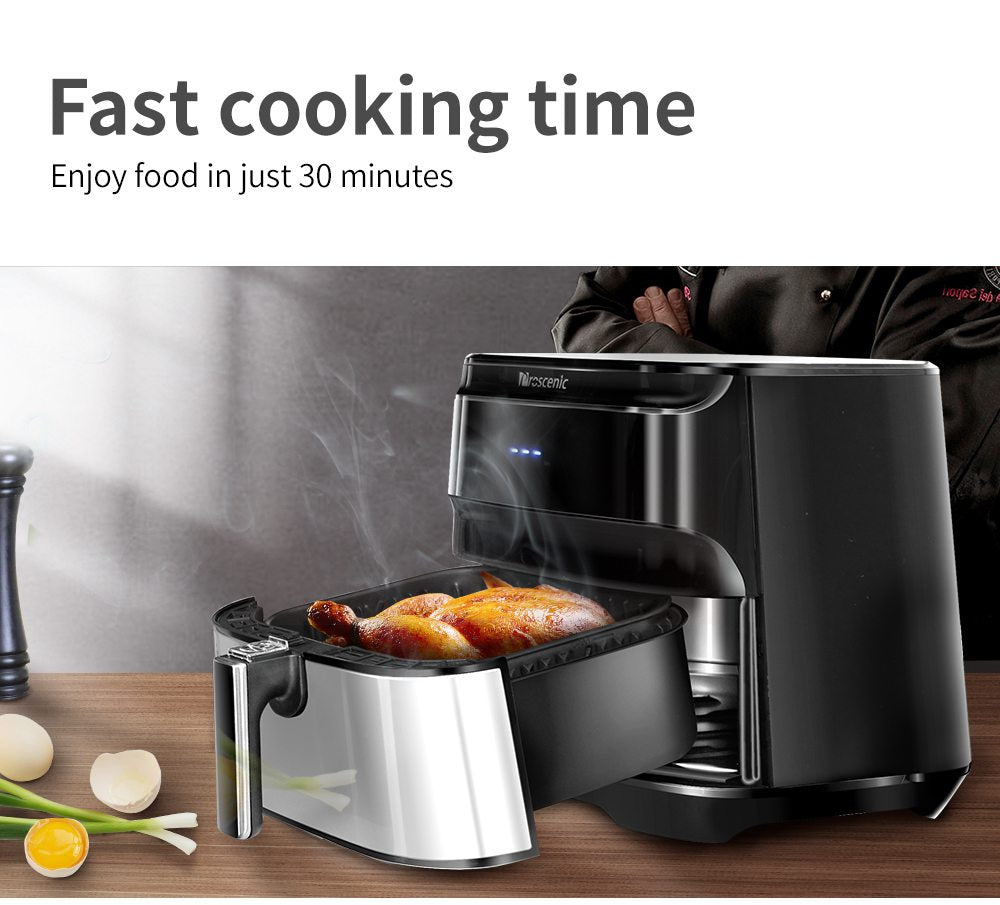 Proscenic T21 Smart elektrická fritéza, 1700 W, bezolejová nepřilnavá pánev, hlasové ovládání, LED dotyková obrazovka - černá