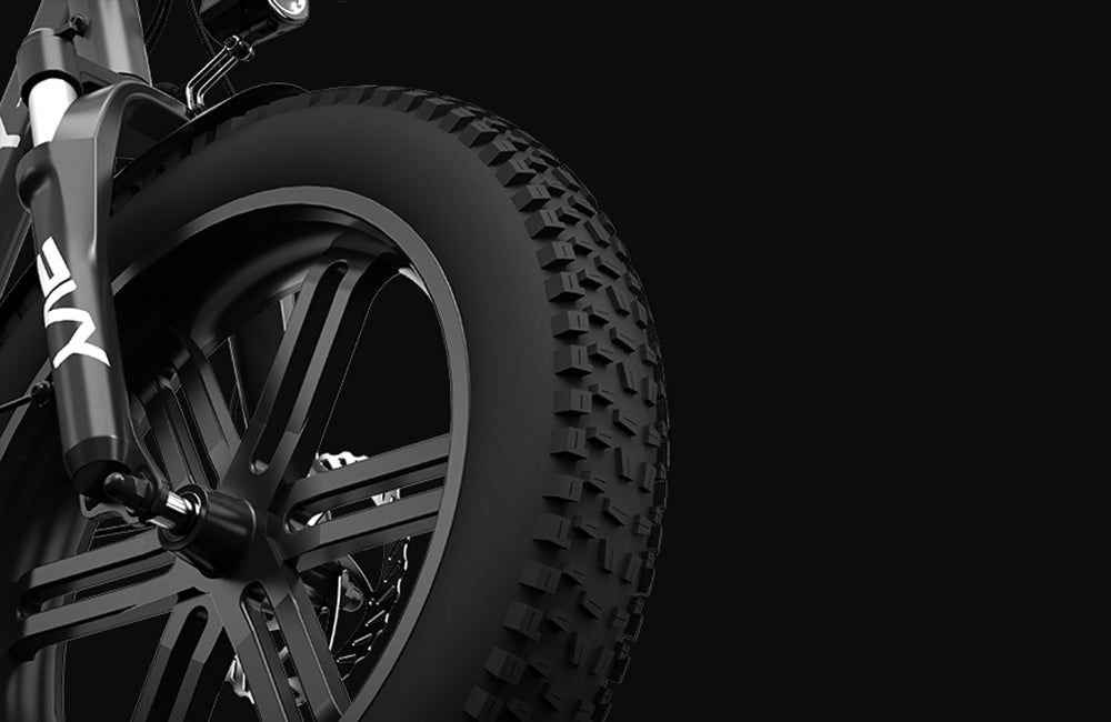 Elektrokolo PVY LS20, motor 250 W, baterie 48 V 16,5 Ah, tlusté pneumatiky 20 x 4,0 palce, maximální rychlost 25 km/h, dojezd 100 km, hydraulická brzda, uzamykatelná tlumicí vidlice, řazení Shimano 7 rychlostí, LCD displej - šedé