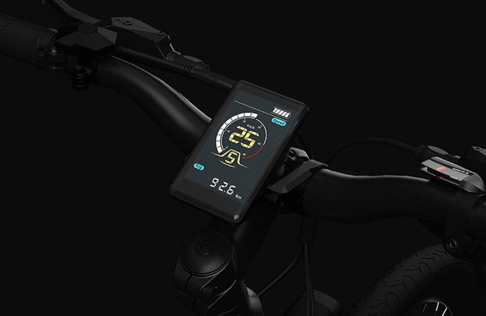 Elektrokolo PVY P30, pneumatiky 27,5*2,1 palce, motor 500 W, snímač točivého momentu 50 N.m, baterie 36 V 13,5 Ah, maximální dojezd 100 km, hydraulická kotoučová brzda SHIMANO, 9 rychlostí, hliníková slitina, vodotěsnost IP66 - šedá