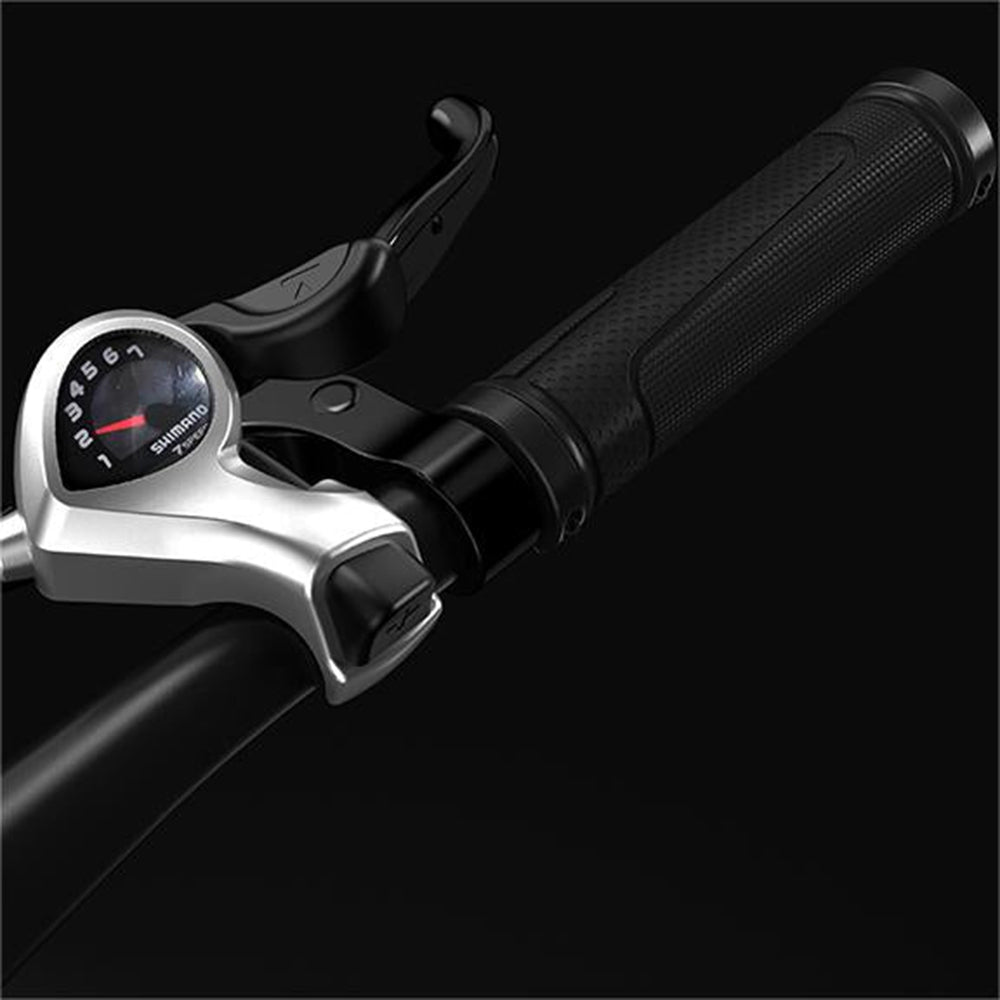 Elektrické kolo PVY Power, motor 1000 W, 48 V, 16,5 Ah, baterie, dojezd 100 km, pneumatiky 27,5*2,1 palce, hydraulická kotoučová brzda, tlumící vidlice SHIMANO, 7 rychlostí, vodotěsnost IP66 - šedá