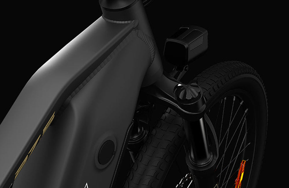 Elektrické kolo PVY Power, motor 1000 W, 48 V, 16,5 Ah, baterie, dojezd 100 km, pneumatiky 27,5*2,1 palce, hydraulická kotoučová brzda, tlumící vidlice SHIMANO, 7 rychlostí, vodotěsnost IP66 - šedá