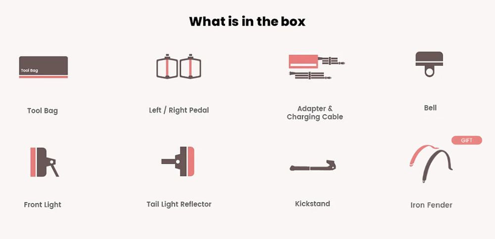 Elektrokolo PVY Turbo, motor 250 W, baterie 48 V 13 Ah, tlusté pneumatiky 20 x 4,0 palce, maximální rychlost 25 km/h, dojezd 100 km, řazení Shimano 7 rychlostí, mechanická kotoučová brzda, odpružená přední vidlice a mechanický tlumič vzadu.