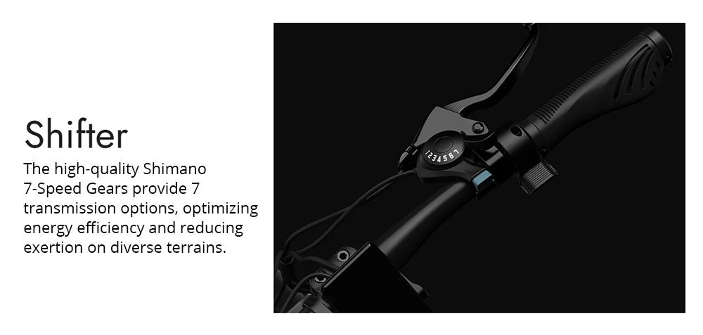 Elektrokolo PVY Turbo, motor 250 W, baterie 48 V 13 Ah, tlusté pneumatiky 20 x 4,0 palce, maximální rychlost 25 km/h, dojezd 100 km, řazení Shimano 7 rychlostí, mechanická kotoučová brzda, odpružená přední vidlice a mechanický tlumič vzadu.