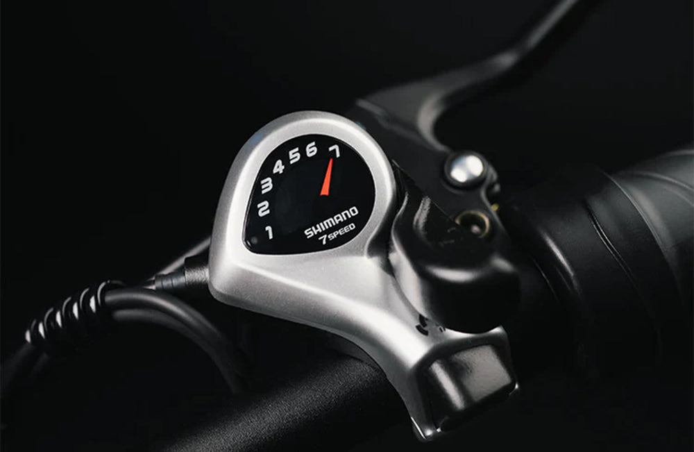 Skládací elektrokolo PVY Z20 Plus 1000W, tlusté pneumatiky 20*4,0, 48V, baterie 16,5Ah, dojezd 80–120 km, 7stupňová převodovka Shimano, uzamykatelná odpružená vidlice a zadní tlumič, hydraulická brzda, barevný LCD displej, nosnost 150 kg – zelená