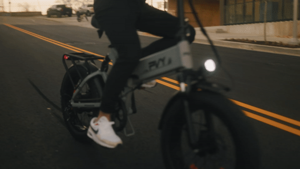 Skládací elektrokolo PVY Z20 Plus, tlusté pneumatiky 20*4,0 palce, motor 1000 W, rychlost 50 km/h, baterie 48 V 16,5 Ah, dojezd 80–120 km, nosnost 150 kg, Shimano 7 rychlostí, elektrické horské kolo – šedé