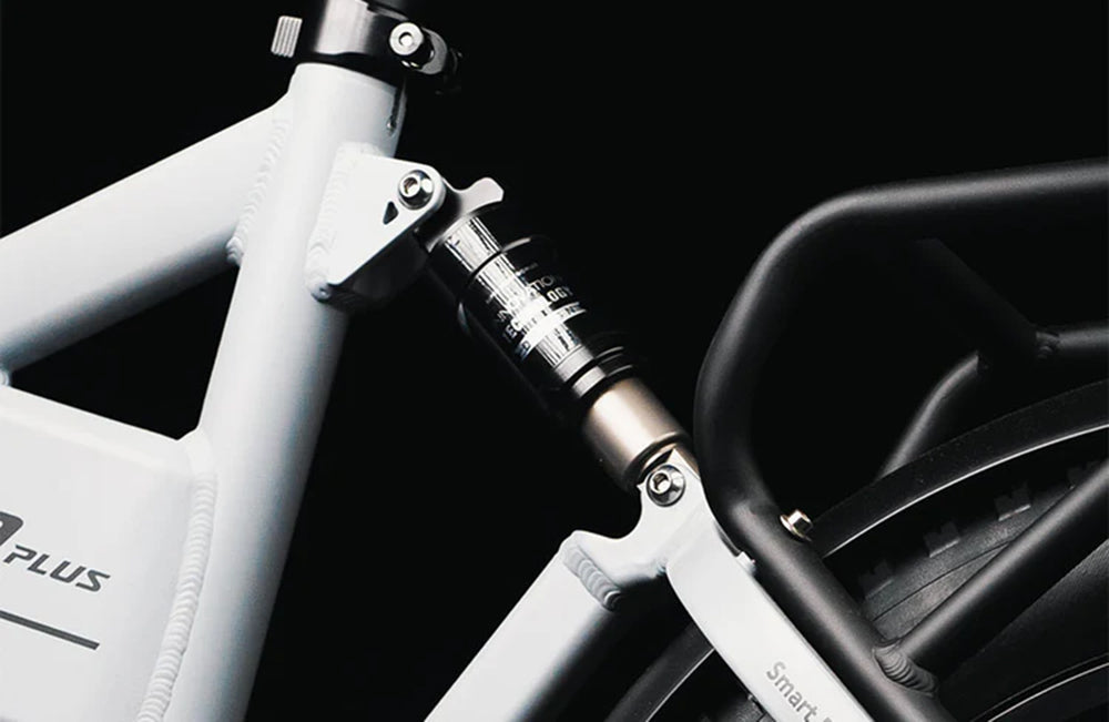 Skládací elektrokolo PVY Z20 Plus 1000W, tlusté pneumatiky 20*4,0, 48V, baterie 16,5Ah, dojezd 80–120 km, 7stupňová převodovka Shimano, uzamykatelná odpružená vidlice a zadní tlumič, hydraulická brzda, barevný LCD displej, nosnost 150 kg – zelená