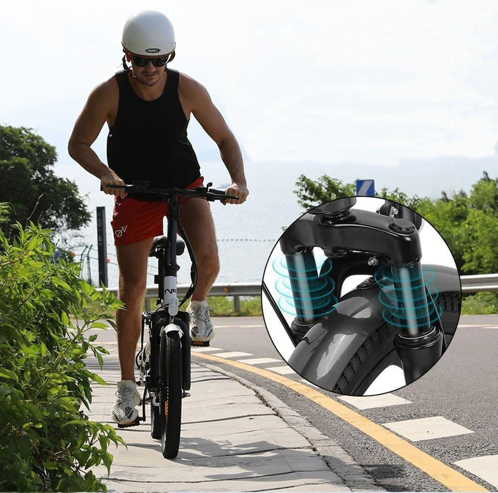 Elektrokolo PVY Z20 Pro, 20palcové pneumatiky, 250W motor v náboji, maximální rychlost 25 km/h, 36 V, 10,4 Ah, vyměnitelná baterie, dojezd 80–100 km, LCD displej – šedý