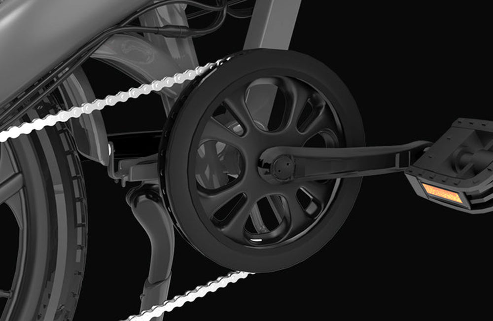 Elektrokolo PVY Z20 Pro, 20palcové pneumatiky, 250W motor v náboji, maximální rychlost 25 km/h, 36 V, 10,4 Ah, vyměnitelná baterie, dojezd 80–100 km, LCD displej – šedý