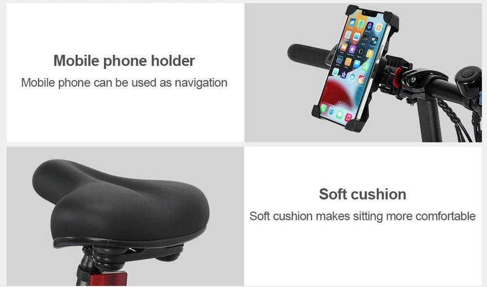 Skládací elektrokolo PVY Z20 Pro, 250W 36V 14Ah (504Wh) vyjímatelná baterie, pneumatiky 20*2,3 palce, maximální dojezd 100 km, hliníkový rám, mechanická kotoučová brzda, odpružená vidlice, Shimano 6 rychlostí, LCD displej, vodotěsnost IPX5 - šedá