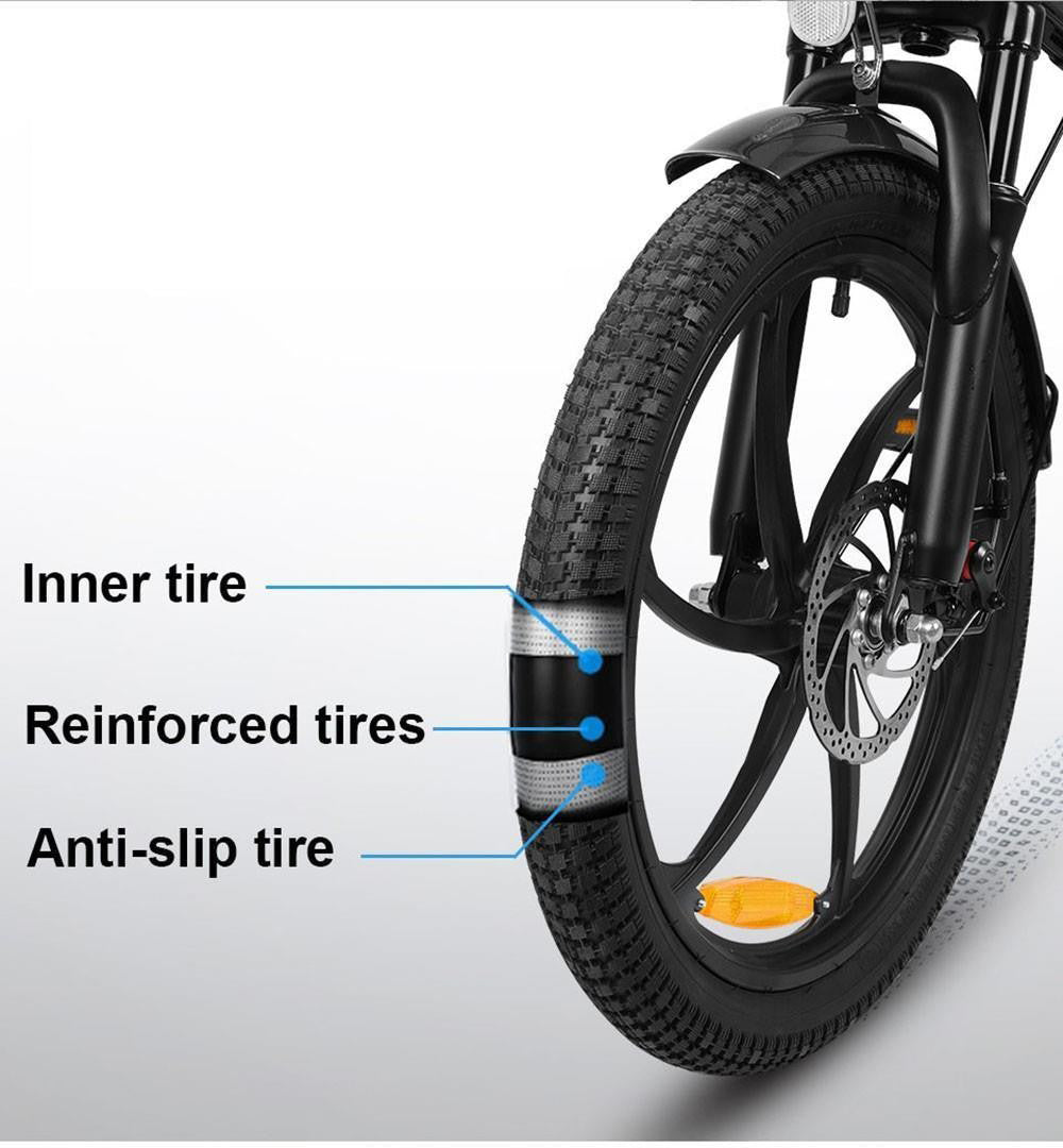 Elektrokolo PVY Z20 Pro, 20palcové pneumatiky, 250W motor v náboji, maximální rychlost 25 km/h, 36 V, 10,4 Ah, vyměnitelná baterie, dojezd 80–100 km, LCD displej – šedý