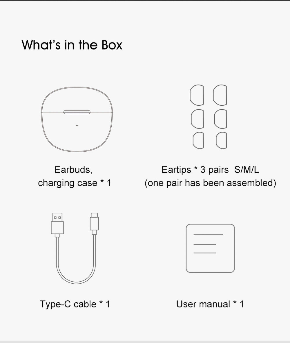 Sluchátka QCY HT03 ANC TWS, Bluetooth 5.1