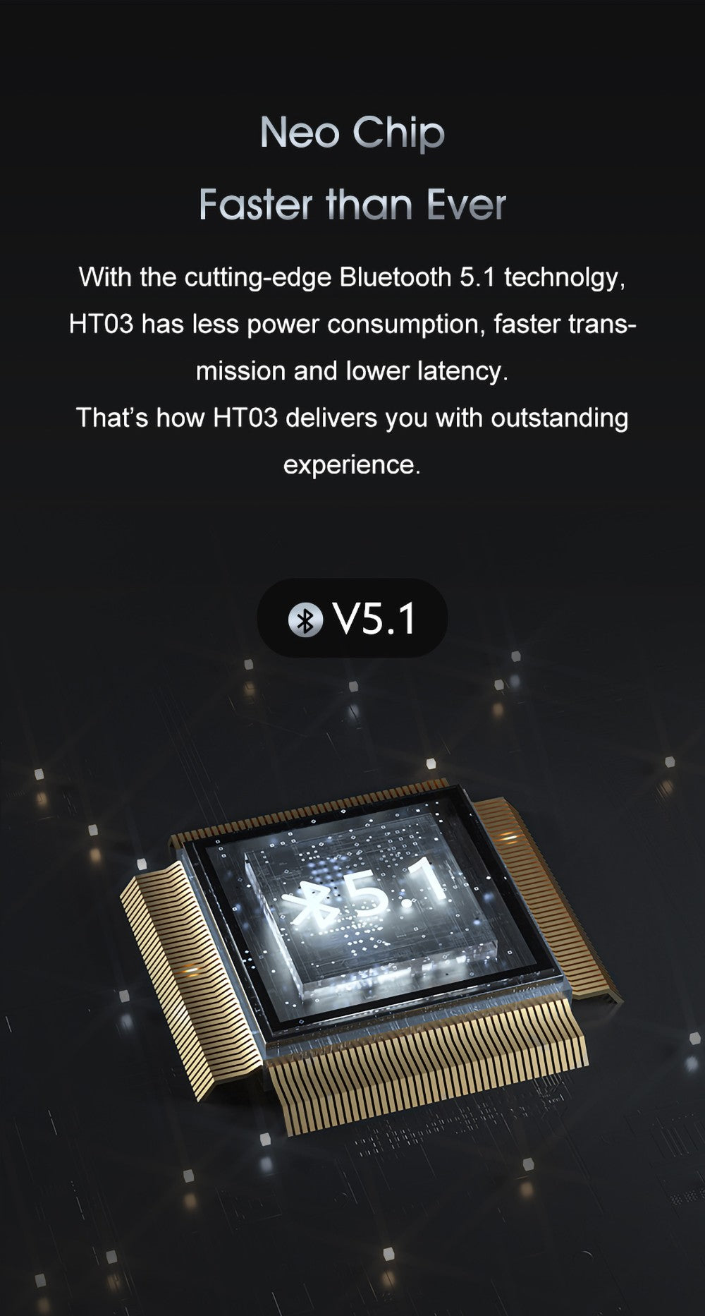 Sluchátka QCY HT03 ANC TWS, Bluetooth 5.1