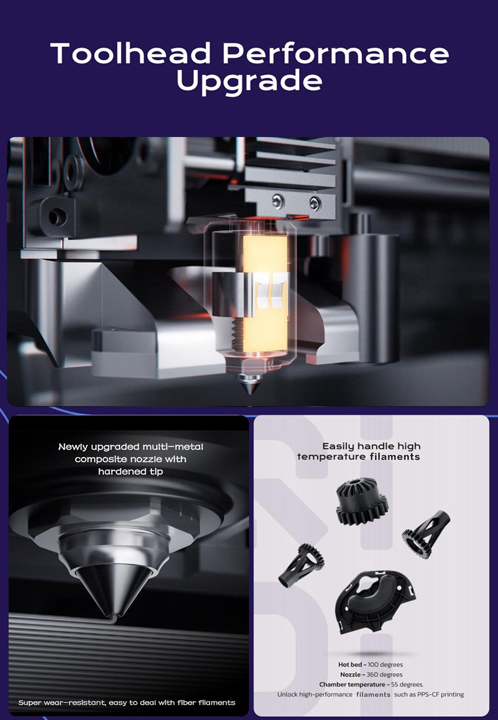 3D tiskárna QIDI TECH PLUS4, 600 mm/s, tisk při vysoké teplotě 370 ℃, aktivní vyhřívaná komora 65 ℃, 305*305*280 mm, 5palcová dotyková obrazovka, kamera 1080P, vícekovová kompozitní tryska, dvouvrstvá izolace, podpora vícebarevného systému, dálkové ovládání, Klipper V0.12.0