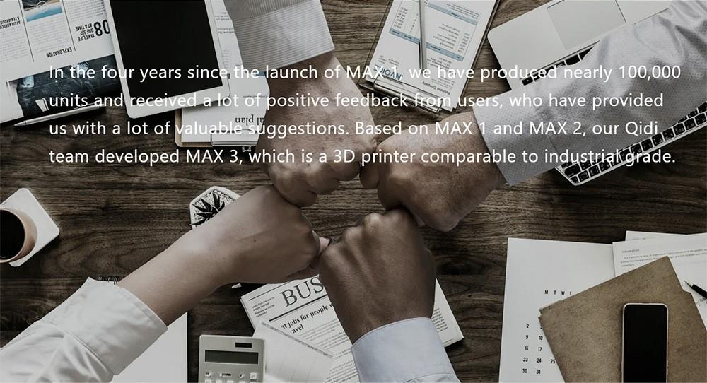 3D tiskárna QIDI TECH X-Max 3, automatické nivelace, rychlost tisku 600 mm/s, flexibilní HF deska, ventilátor s cirkulací komory, detekce filamentu, sušicí box, 325*325*315 mm