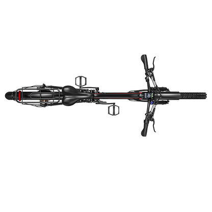 RANDRIDE YG90B Electric Bike 1000W Motor 45km/h Max Speed 48V 17Ah Removable battery 80-90KM Max Range 27.5*2.4&#39;&#39; CST Tires 120kg Load Shimano 21 Gears Hydraulic brake - Black &amp; Red