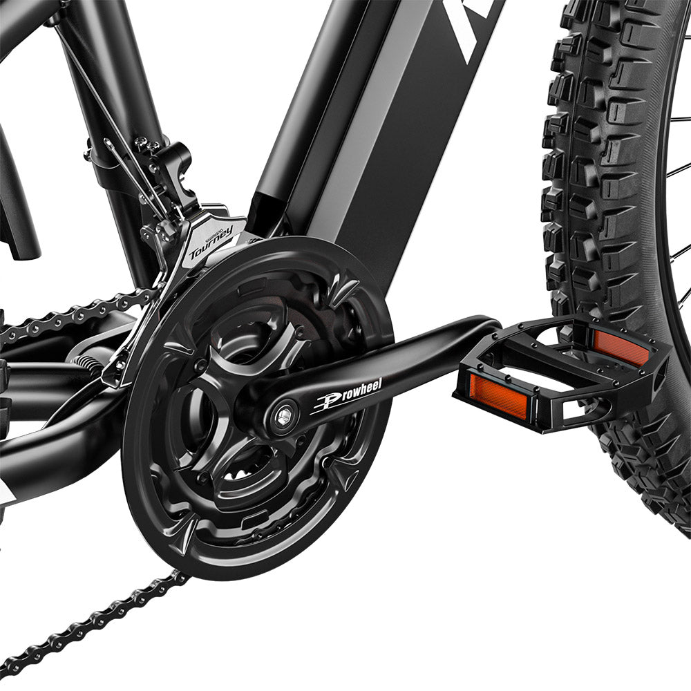 RANDRIDE YG90B Electric Bike 1000W Motor 45km/h Max Speed 48V 17Ah Removable battery 80-90KM Max Range 27.5*2.4&#39;&#39; CST Tires 120kg Load Shimano 21 Gears Hydraulic brake - Black &amp; Red