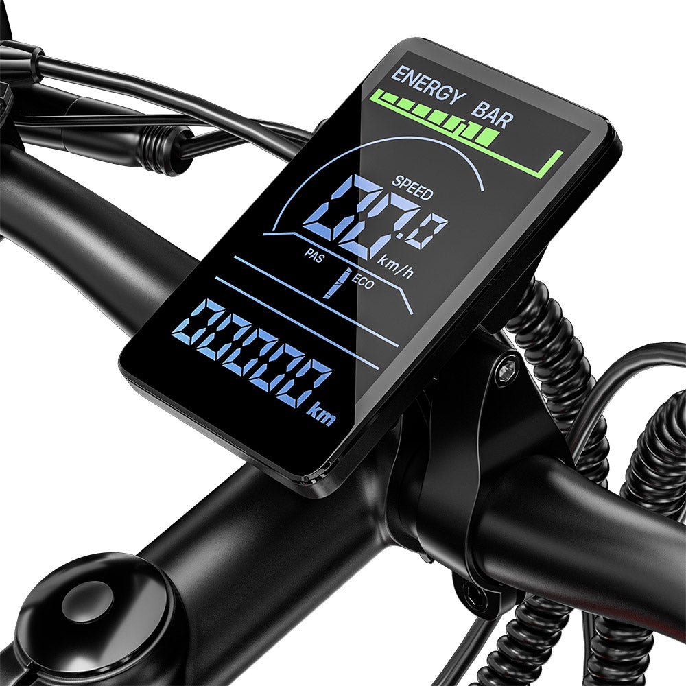 RANDRIDE YG90B Electric Bike 1000W Motor 45km/h Max Speed 48V 17Ah Removable battery 80-90KM Max Range 27.5*2.4&#39;&#39; CST Tires 120kg Load Shimano 21 Gears Hydraulic brake - Black &amp; Red