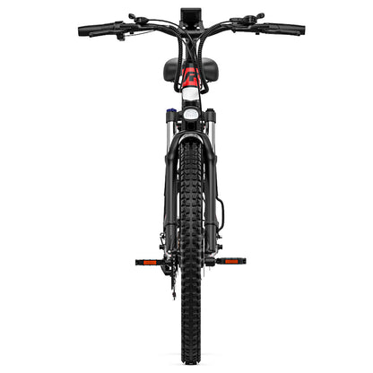 RANDRIDE YG90B Electric Bike 1000W Motor 45km/h Max Speed 48V 17Ah Removable battery 80-90KM Max Range 27.5*2.4&#39;&#39; CST Tires 120kg Load Shimano 21 Gears Hydraulic brake - Black &amp; Red