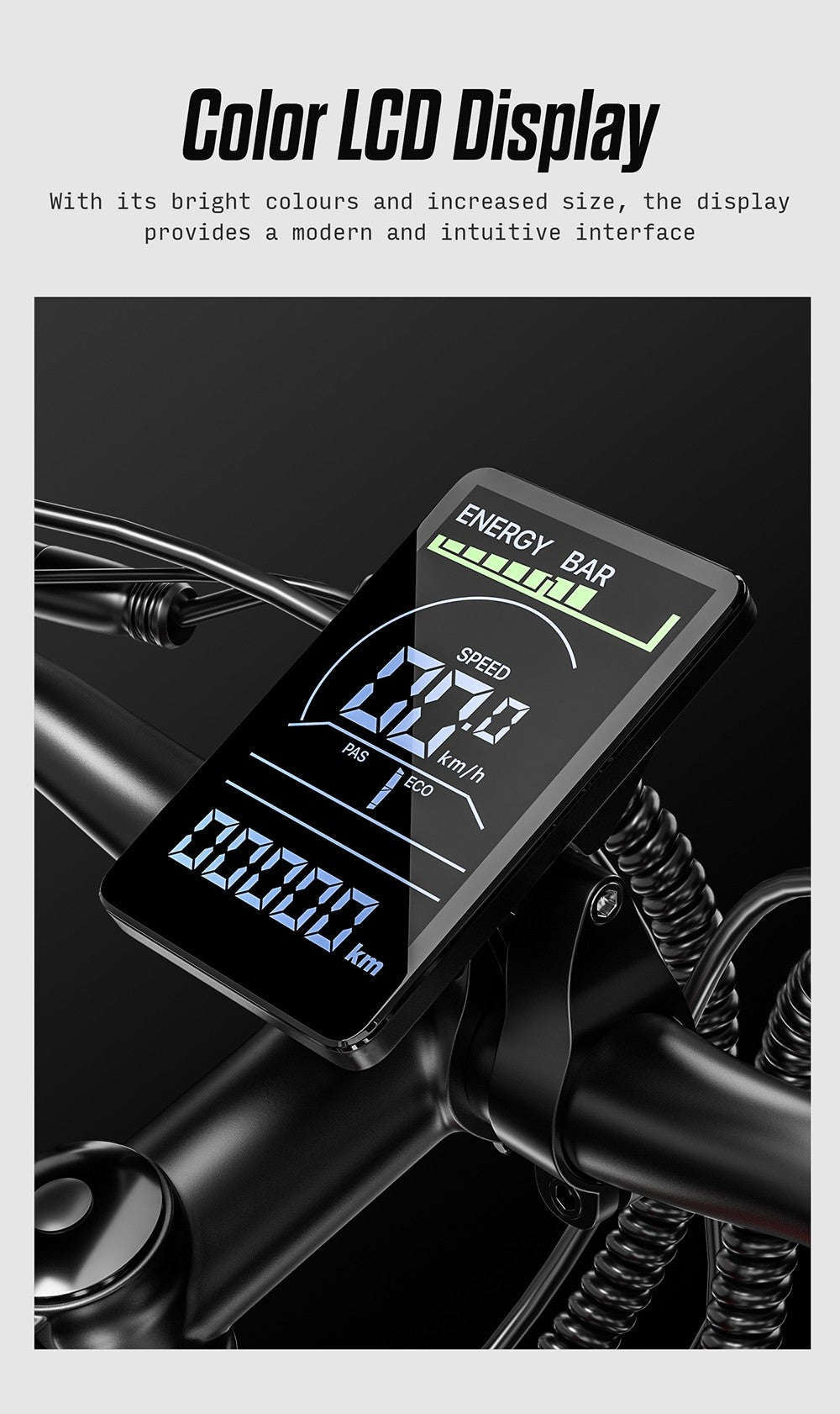 Elektrické kolo RANDRIDE YG90B, motor 1000 W, maximální rychlost 45 km/h, vyjímatelná baterie 48 V, dojezd 80–90 km, pneumatiky CST 27,5*2,4 palce, nosnost 120 kg, převodovka Shimano 21, hydraulická brzda – černo-červená