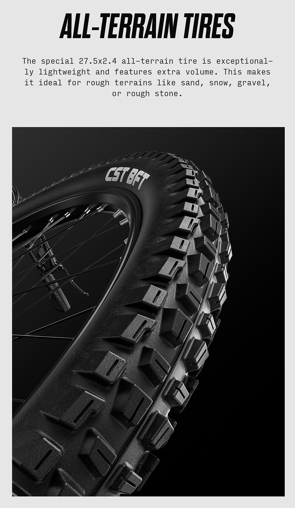 Elektrické kolo RANDRIDE YG90B, motor 1000 W, maximální rychlost 45 km/h, vyjímatelná baterie 48 V, dojezd 80–90 km, pneumatiky CST 27,5*2,4 palce, nosnost 120 kg, převodovka Shimano 21, hydraulická brzda – černo-červená