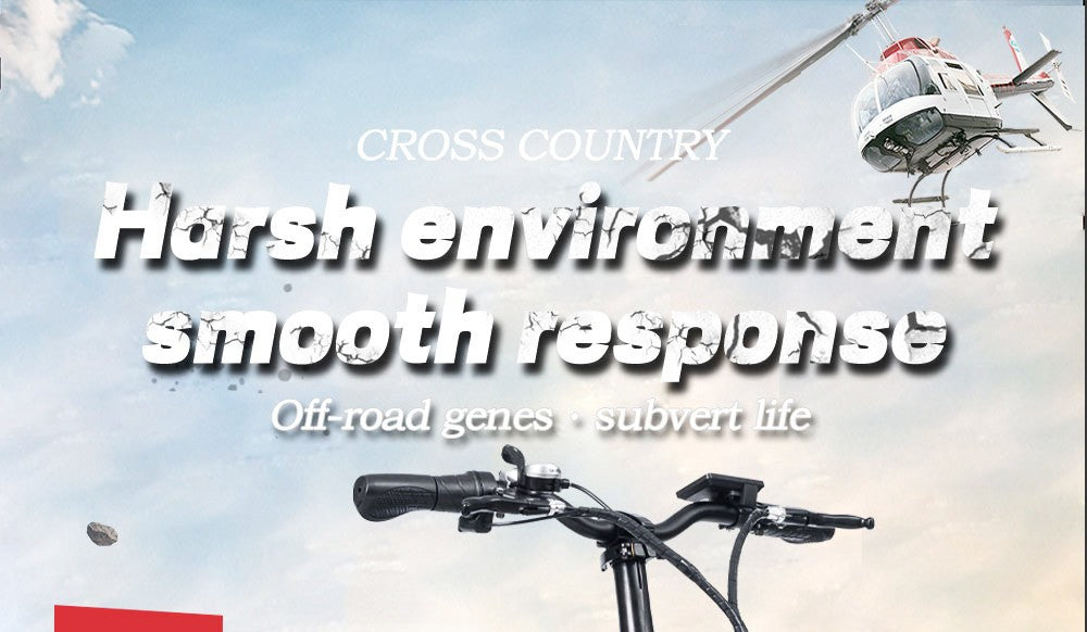 Elektrokolo RANDRIDE YX20, motor 1000 W, maximální rychlost 45 km/h, baterie 48 V 17 Ah, maximální dojezd 80–90 km, 20 tlustých pneumatik o rozměrech 4,0 palce, nosnost 150 kg, řazení Shimano 7 rychlostí