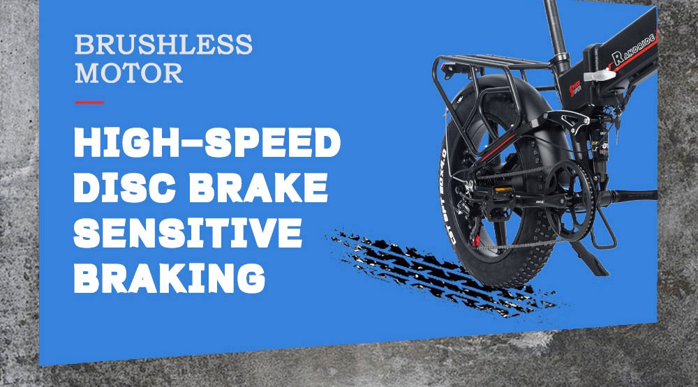 Elektrokolo RANDRIDE YX20, motor 1000 W, maximální rychlost 45 km/h, baterie 48 V 17 Ah, maximální dojezd 80–90 km, 20 tlustých pneumatik o rozměrech 4,0 palce, nosnost 150 kg, řazení Shimano 7 rychlostí