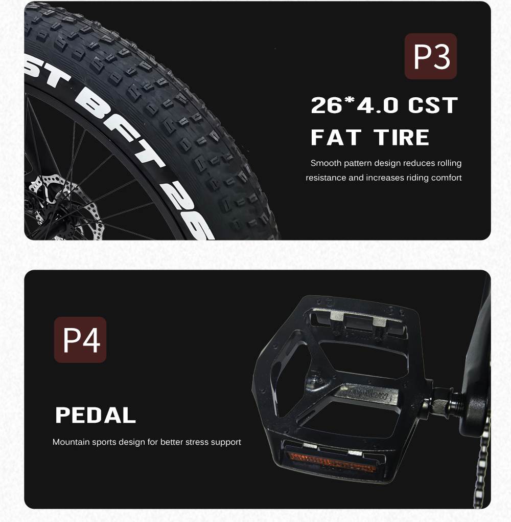 Elektrokolo RANDRIDE YX90M, 26" tlusté pneumatiky, bezkartáčový motor 1000 W, baterie 48 V 13,6 Ah, maximální rychlost 45 km/h, dojezd 100 km, LCD displej, hydraulické brzdy SHIMANO, celoodpružený rám