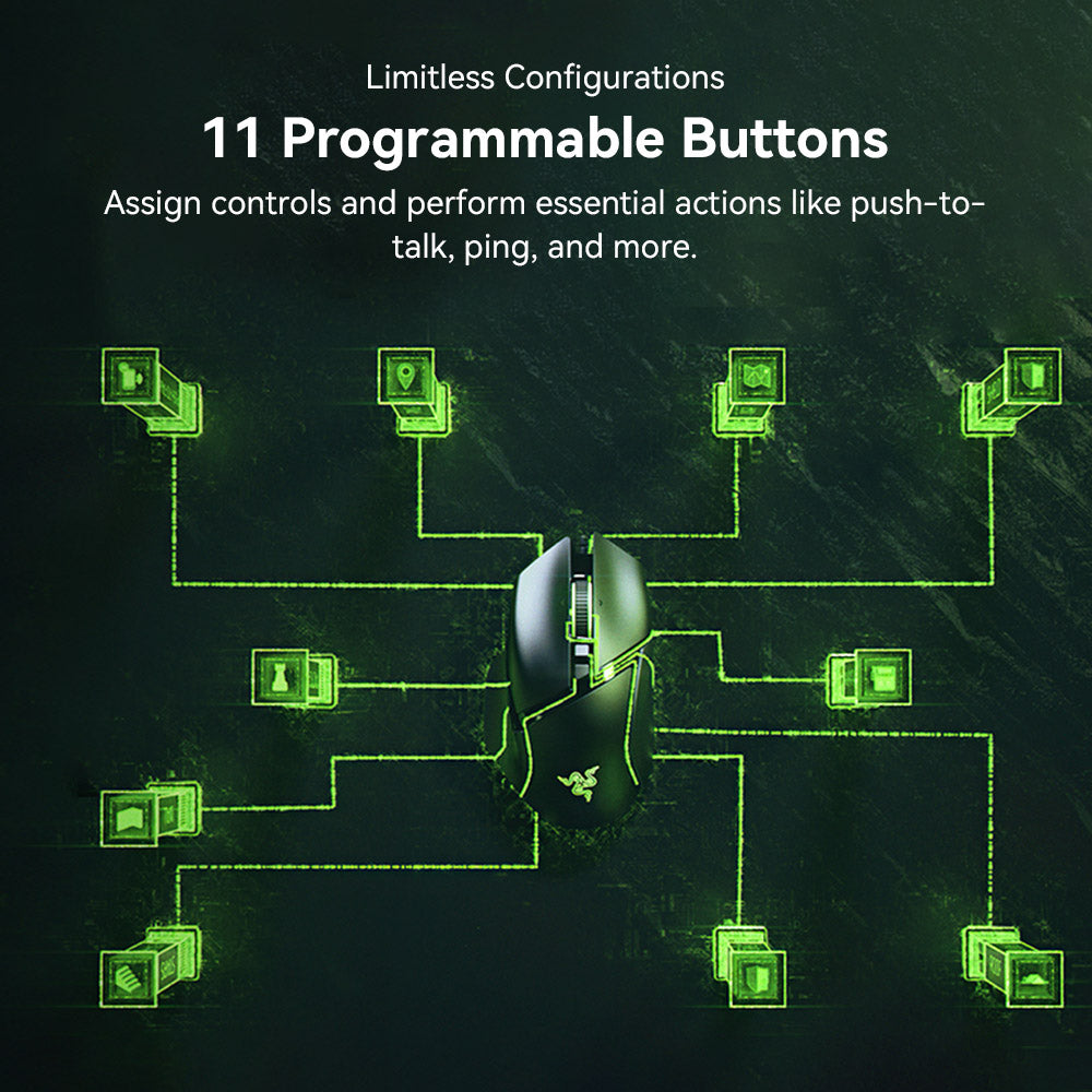 Herní myš Razer Basilisk V3, RGB osvětlení, optický senzor 26K DPI, 11 programovatelných tlačítek