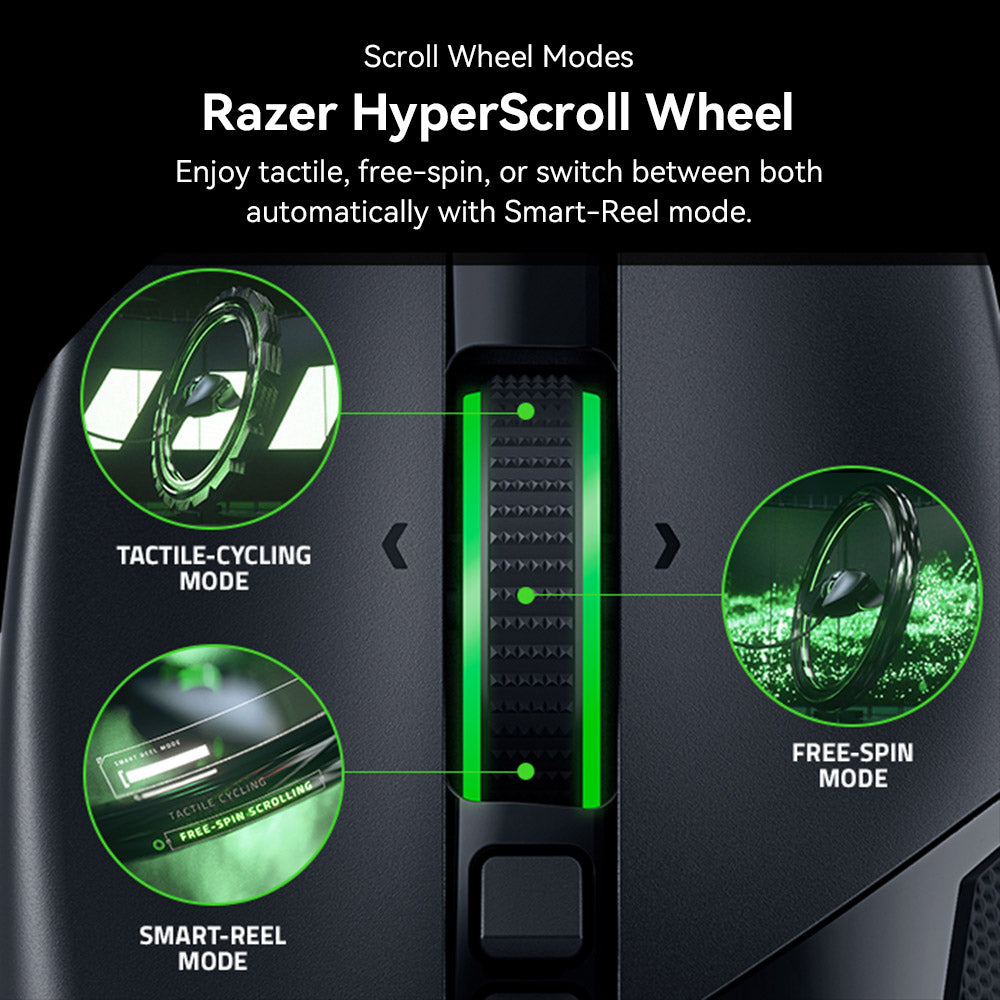 Herní myš Razer Basilisk V3, RGB osvětlení, optický senzor 26K DPI, 11 programovatelných tlačítek