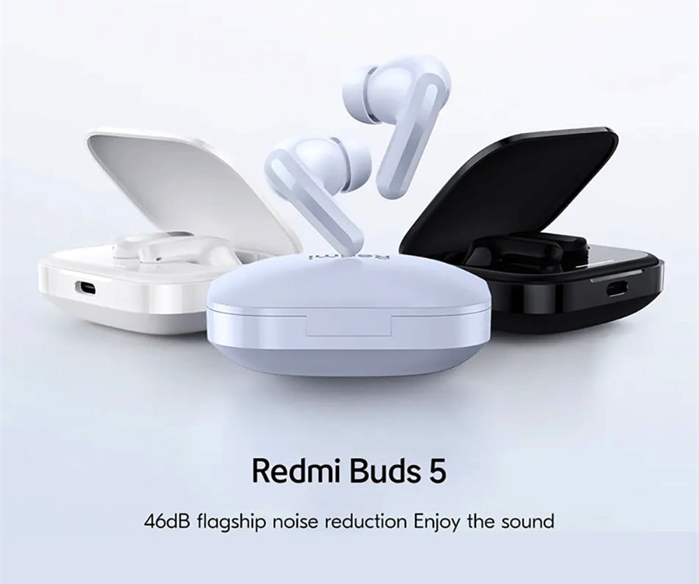 Sluchátka Redmi Buds 5 TWS, 46dB ANC 4 EQ Sound Bluetooth 5.3 čínská verze - bílá