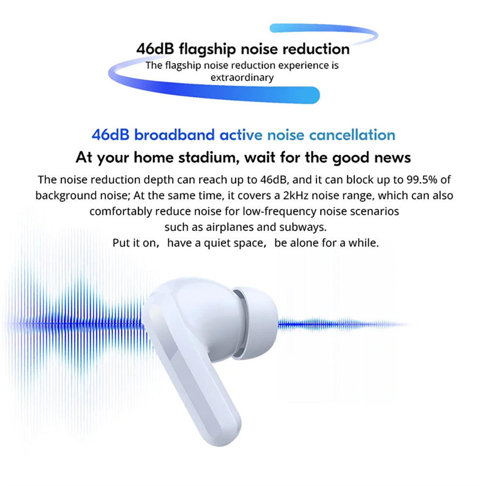 Sluchátka Redmi Buds 5 TWS, 46dB ANC 4 EQ Sound Bluetooth 5.3 čínská verze - bílá