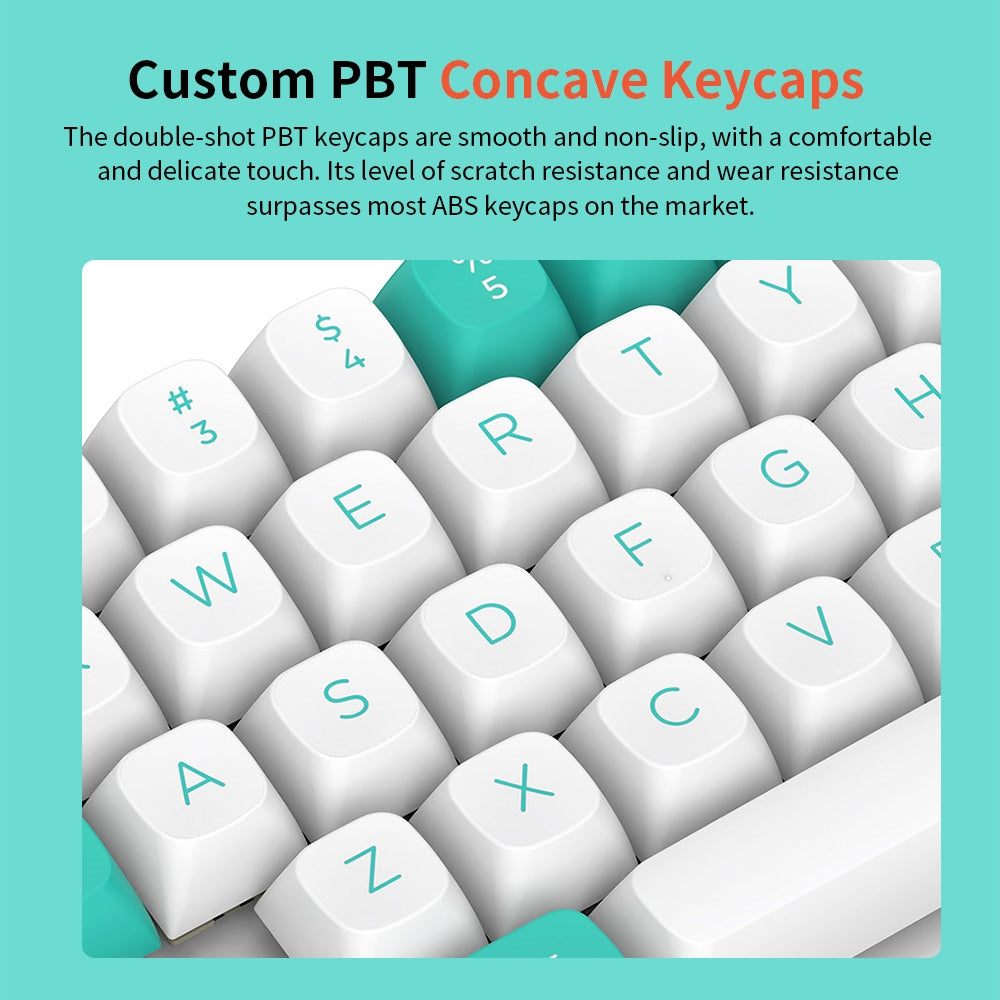 Redragon K683WB-RGB Drátová mechanická klávesnice, 87 kláves, nastavitelné magnetické lineární spínače, dvojité PBT klávesy, frekvence dotazování 8000 Hz, RGB podsvícení - bílo-zelená