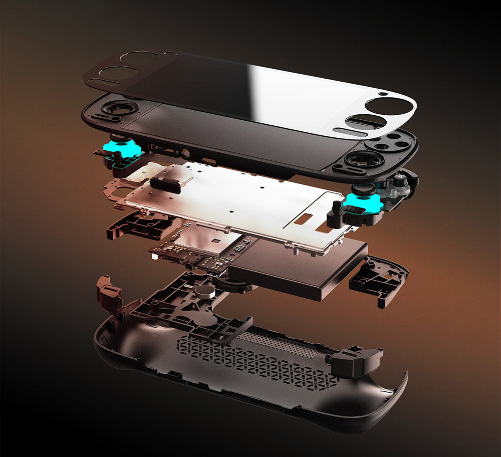 Herní konzole Retroid Pocket 5, Android 13, 5,5palcový 1080p AMOLED displej, 8 GB RAM LPDDR4x, 128 GB úložiště UFS 3.1, WiFi 6 Bluetooth 5.1, baterie 5000 mAh - černá